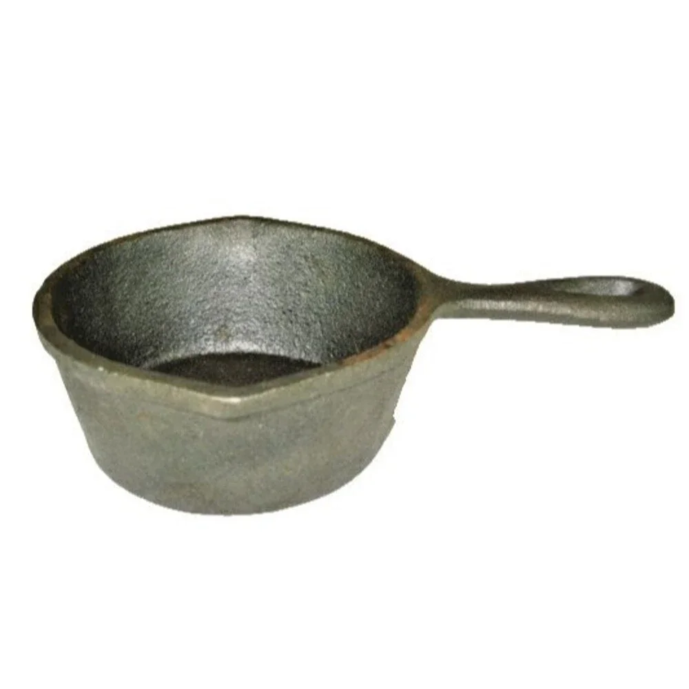 Lot of 2 Miniature Gray Cast Iron Frying Pan 6” x 4” x 1.5